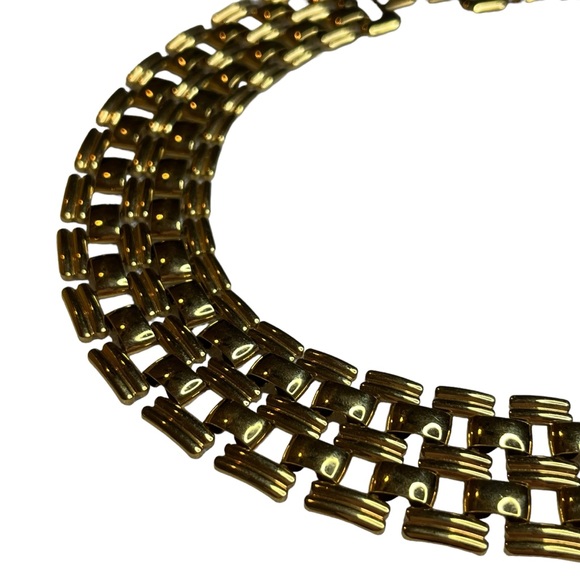Vintage Panther Link Collar Necklace, Gold-Tone Metal - Picture 5 of 9